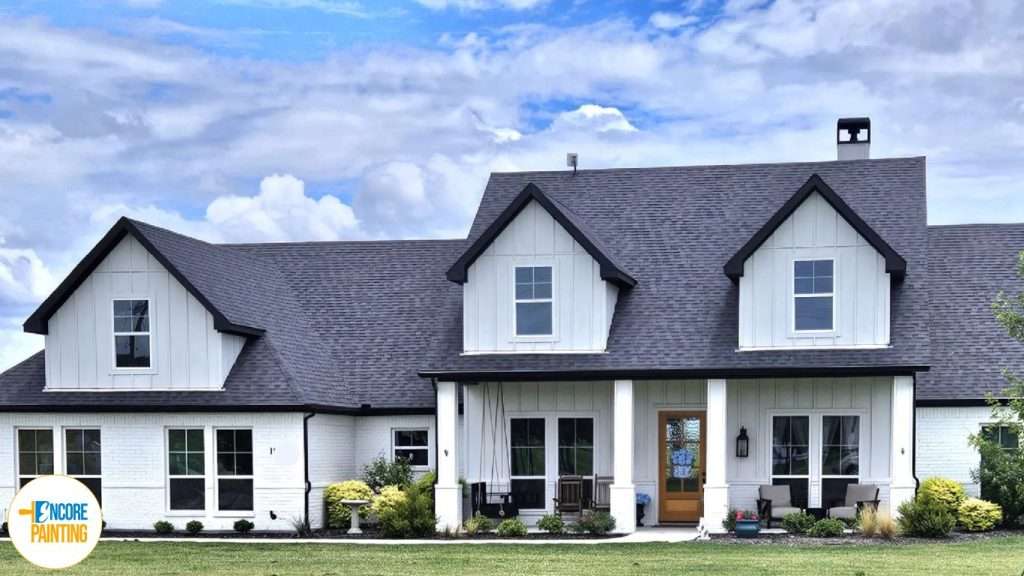 exterior painting white home